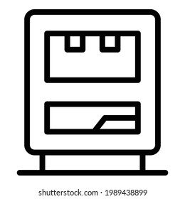 Bar vending machine icon. Outline Bar vending machine vector icon for web design isolated on white background