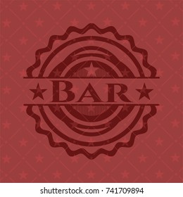 Bar vintage red emblem