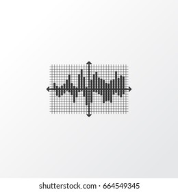 Bar Wave Icon Symbol. Premium Quality Isolated Analysis Element In Trendy Style.