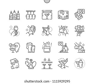 Bar Well-crafted Pixel Perfect Vector Thin Line Icons 30 2x Grid for Web Graphics and Apps. Simple Minimal Pictogram