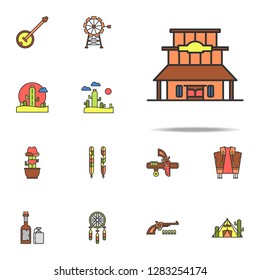 bar of the wild west colored icon. Wild West icons universal set for web and mobile