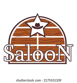 Bar in the wild west. Saloon vector. Vector inscription.