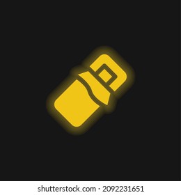Bar yellow glowing neon icon