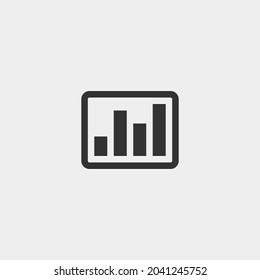 Bar_graph vector icon illustration sign
