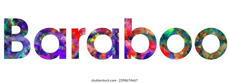 Baraboo text typography colorful illustration. Baraboo city name design