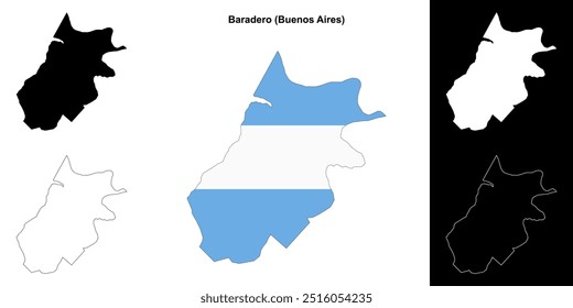 Conjunto de mapas do departamento de Baradero (Buenos Aires)