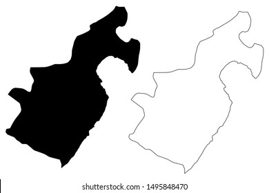 Barahona Province (Dominican Republic, Hispaniola, Provinces of the Dominican Republic) map vector illustration, scribble sketch Barahona map