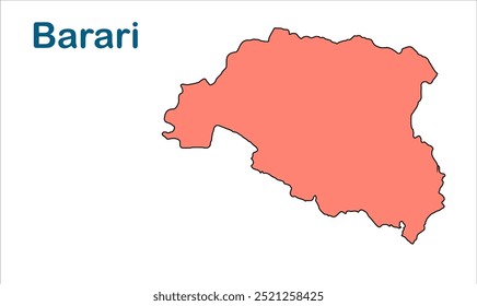 Mapa da subdivisão de Barari, Distrito de Katihar, Estado de Bihar, República da Índia, Governo de Bihar, território indiano, Índia Oriental, política, aldeia, turismo