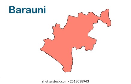 Mapa da subdivisão de Barauni, Distrito de Begusarai, Estado de Bihar, República da Índia, Governo de Bihar, Território indiano, Índia Oriental, política, aldeia, turismo