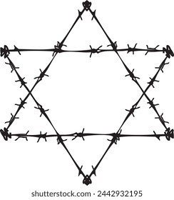 Barb wire shapes, border and pattern texture design vector graphic. Basic geometric shapes collection vector set. Brush and stroke vector design.