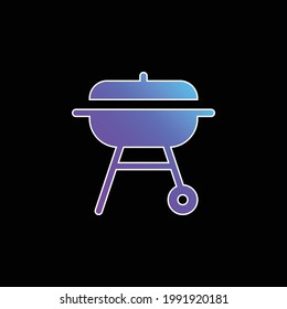 Barbacue blue gradient vector icon