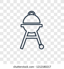 Barbacue concept vector linear icon isolated on transparent background, Barbacue concept transparency concept in outline style