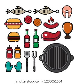 Barbacue Element Vector Collection