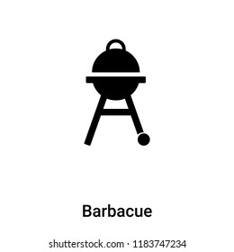 Barbacue icon vector isolated on white background, logo concept of Barbacue sign on transparent background, filled black symbol