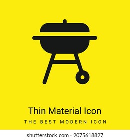 Barbacue minimal bright yellow material icon