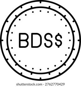 Barbadian Dollar Illustration vector Icon Design