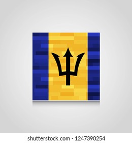 Barbados Abstract Flag Background