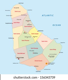 Barbados Administrative Map