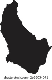 Barbados preto mapa silhueta vetor estilo com fundo branco