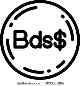 Icono de moneda de Barbados
