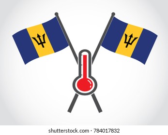 Barbados Emblem Hot Temperature