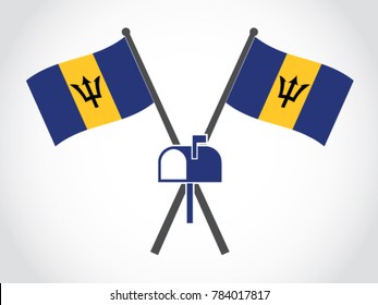 Barbados Emblem Mailbox
