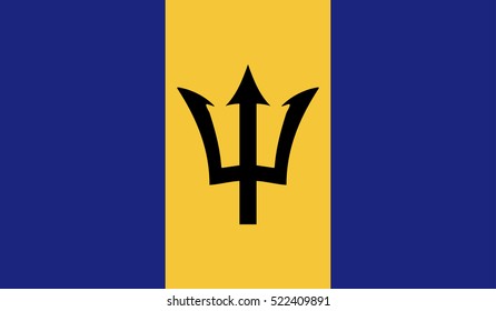 Barbados flag.