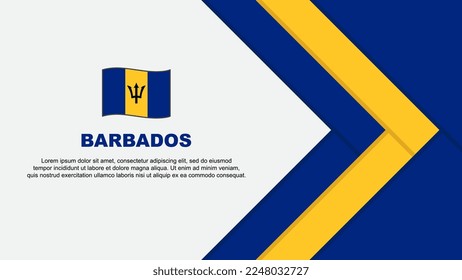 Barbados Flag Abstract Background Design Template. Barbados Independence Day Banner Cartoon Vector Illustration. Barbados Cartoon