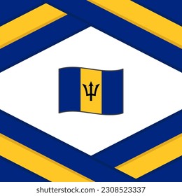 Barbados Flag Abstrakte Hintergrunddesign-Vorlage. Barbados Independence Day Banner Social Media Post. Barbados-Vorlage