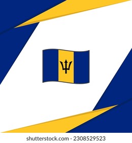 Barbados Flag Abstract Background Design Template. Barbados Independence Day Banner Social Media Post. Barbados