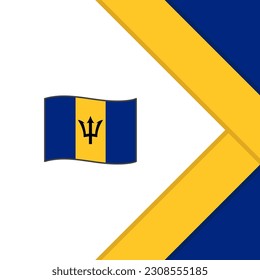 Barbados Flag Abstract Background Design Template. Barbados Independence Day Banner Social Media Post. Barbados Cartoon