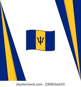 Barbados Flag Abstract Background Design Template. Barbados Independence Day Banner Social Media Post. Barbados Flag