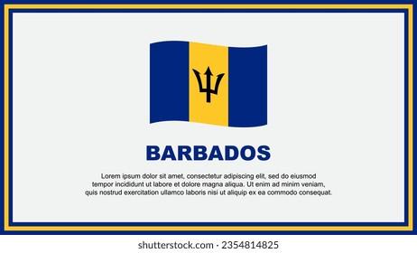 Barbados Flag Abstract Background Design Template. Barbados Independence Day Banner Social Media Vector Illustration. Barbados Banner