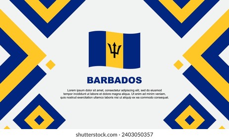 Barbados Flag Abstract Background Design Template. Barbados Independence Day Banner Wallpaper Vector Illustration. Barbados Template