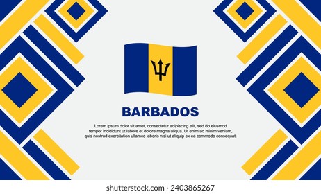 Barbados Flag Abstract Background Design Template. Barbados Independence Day Banner Wallpaper Vector Illustration. Barbados