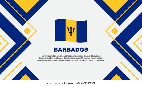 Barbados Flag Abstrakte Hintergrunddesign-Vorlage. Barbados Independence Day Banner-Vektorgrafik. Barbados-Illustration