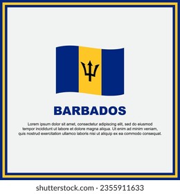 Barbados Flag Background Design Template. Barbados Independence Day Banner Social Media Post. Barbados Banner