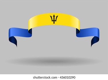 Barbados flag background. Vector illustration.