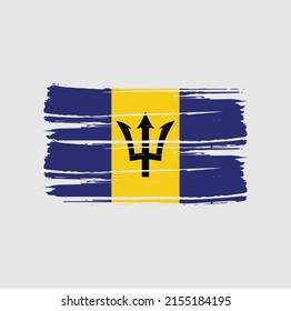 Barbados Flag Brush. National Flag