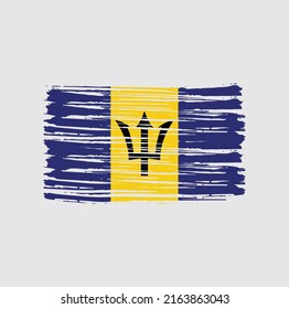 Barbados Flag Brush. National Flag