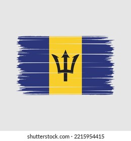 Barbados Flag Pinselstriche gestrichen