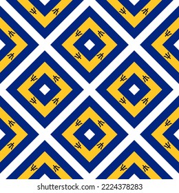 barbados flag ceramic tile pattern. abstract background. vector illustration