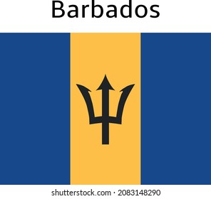 Diseño vectorial de país Bandera de Barbados 