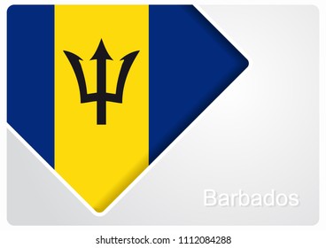 Barbados flag design background layout. Vector illustration.