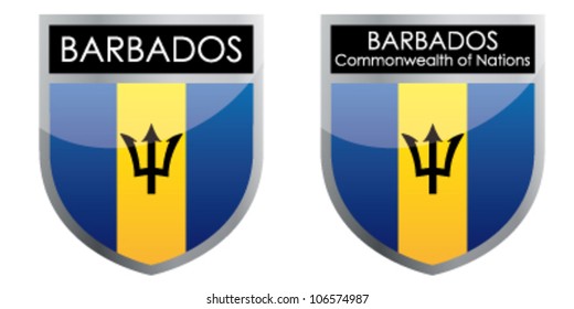 Barbados flag emblem