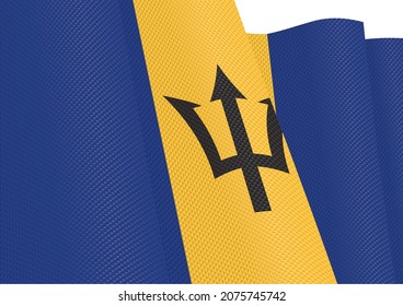 barbados flag fluttering gradient texture
