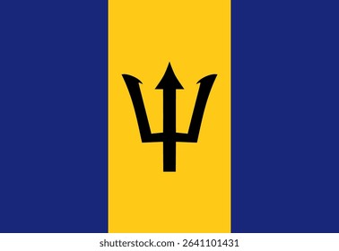 Barbados flag illustrator country flags symbol nation  
