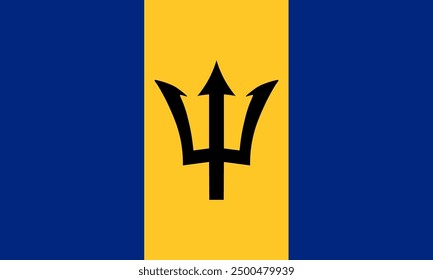Barbados flag national material design
