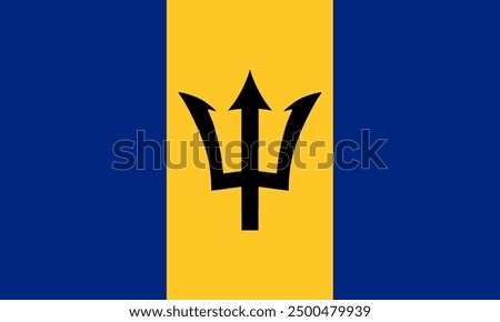 Barbados flag national material design