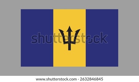 Barbados Flag. National Barbados flag. Flag of Barbados. Flag of Barbados Vector graphics